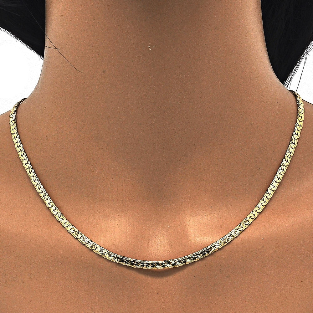 Oro Laminado Basic Necklace, Gold Filled Style Polished, Golden Finish