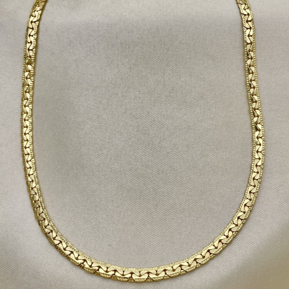 Oro Laminado Basic Necklace, Gold Filled Style Polished, Golden Finish