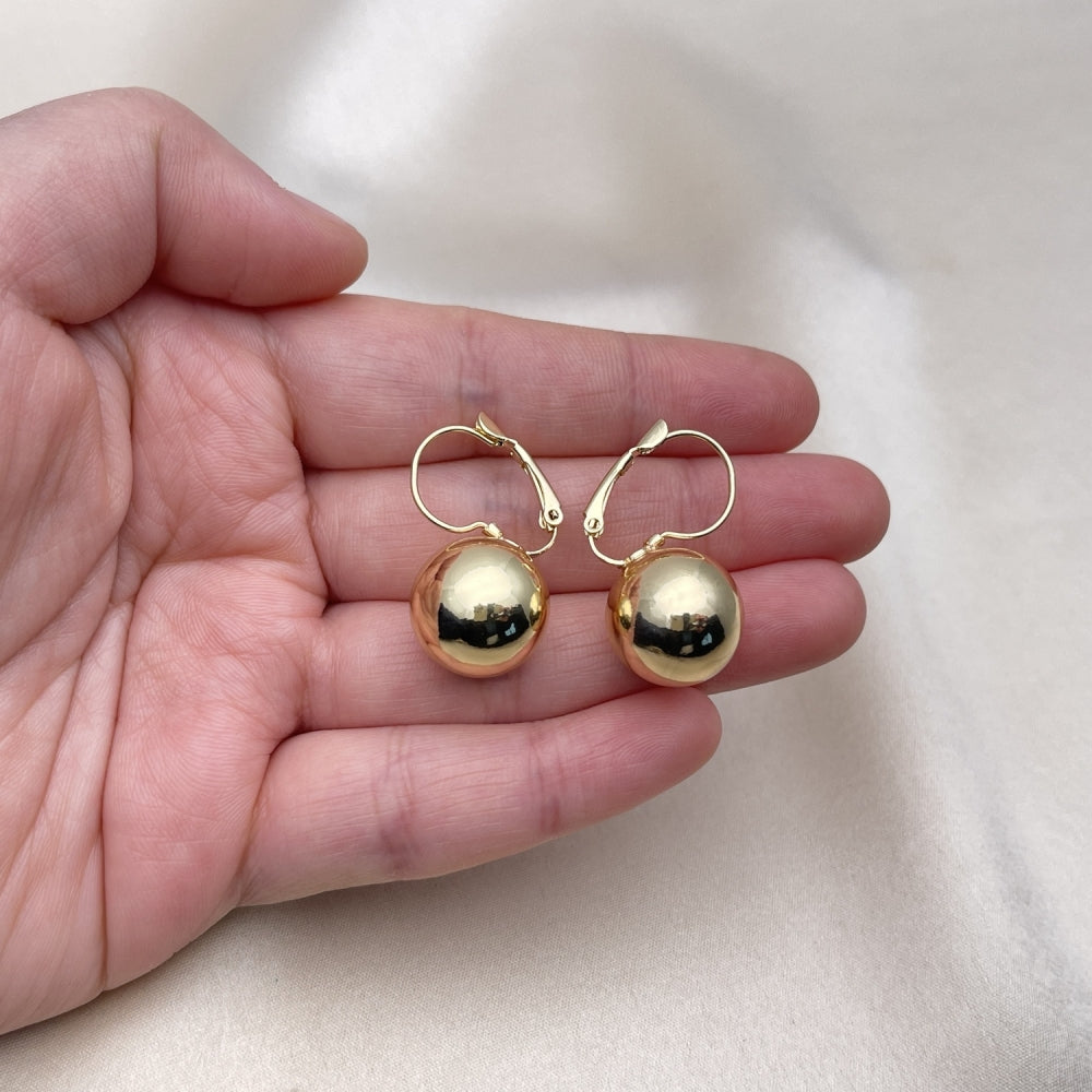 Oro Laminado Leverback Earring, Gold Filled Style Polished, Golden Finish