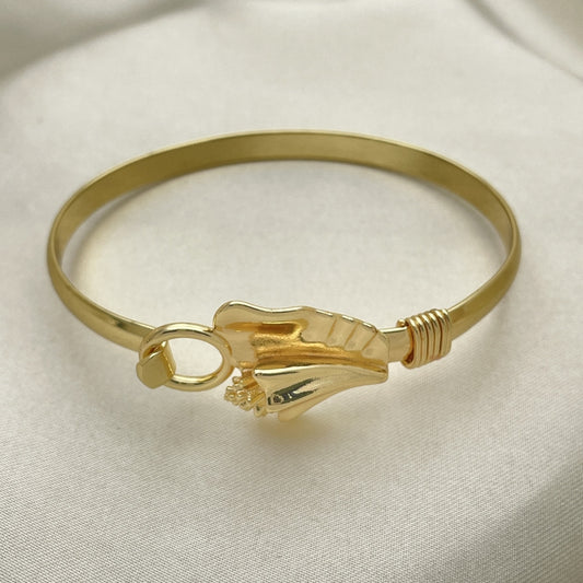 Oro Laminado Individual Bangle, Gold Filled Style Polished, Golden Finish