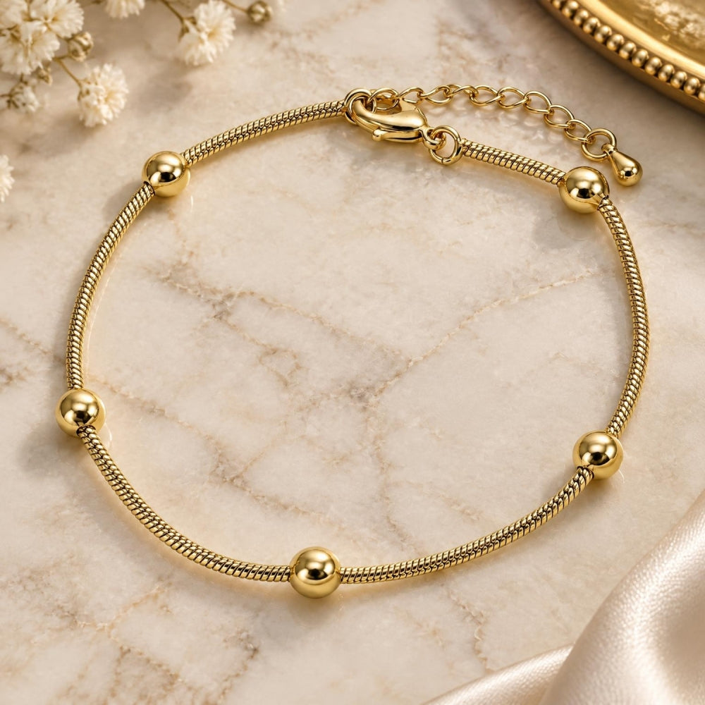 Oro Laminado Fancy Bracelet, Gold Filled Style Polished, Golden Finish