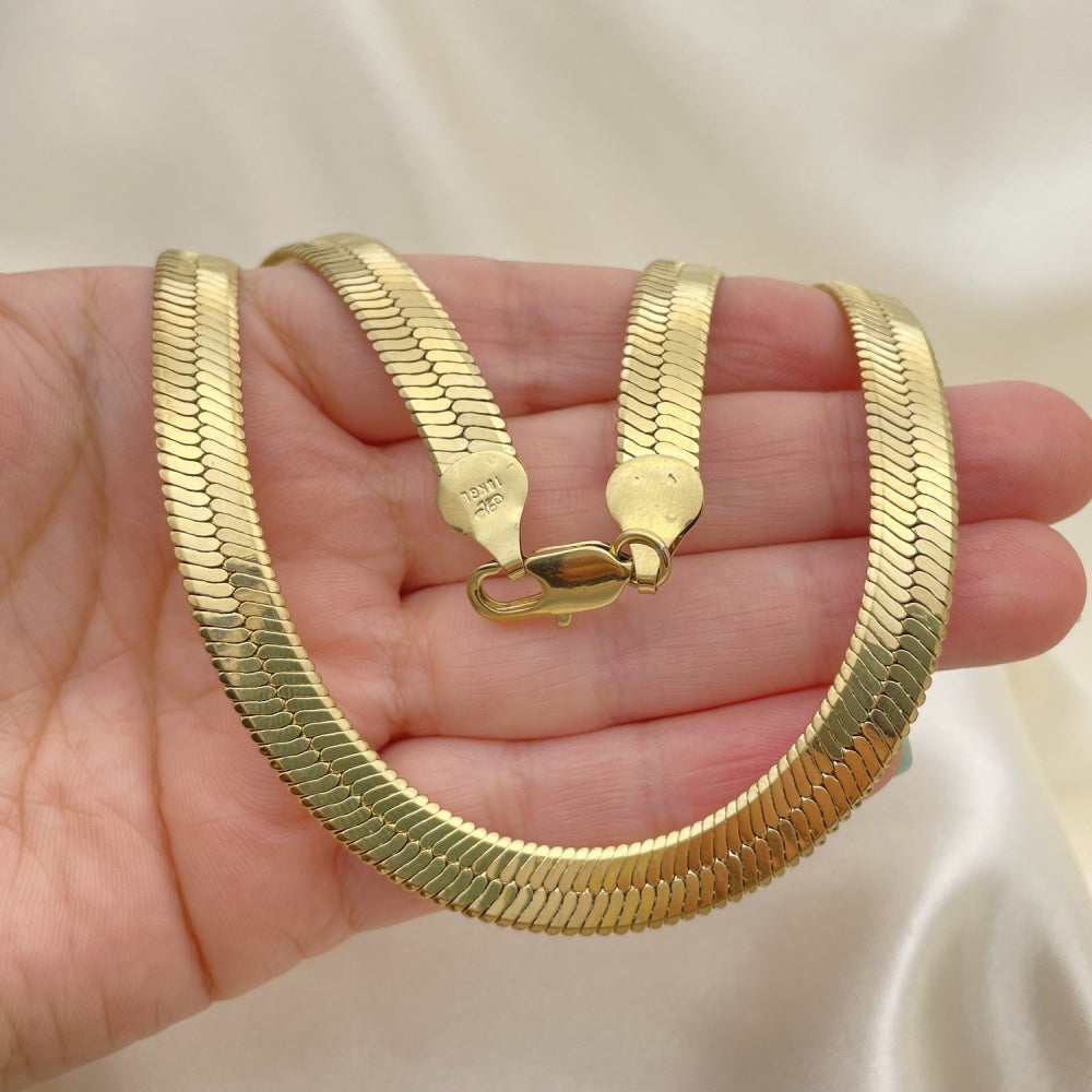 20" Gold Herringbone Necklace Chain - Chunky 14k Gold Filled Style Necklace Gift for Her -5.221.004.1.20