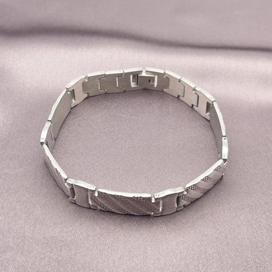 Stainless Steel Solid Bracelet, Polished, Steel Finish