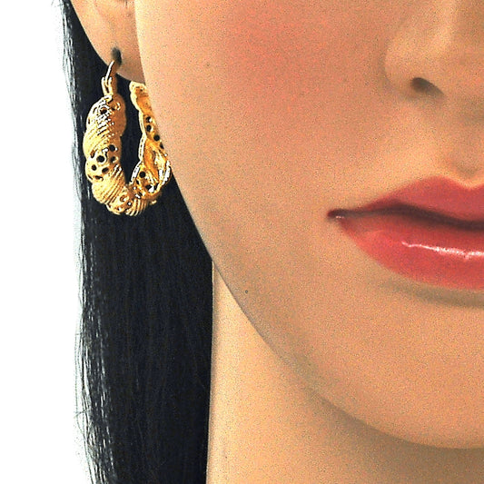 Oro Laminado Medium Hoop, Gold Filled Style Polished, Golden Finish