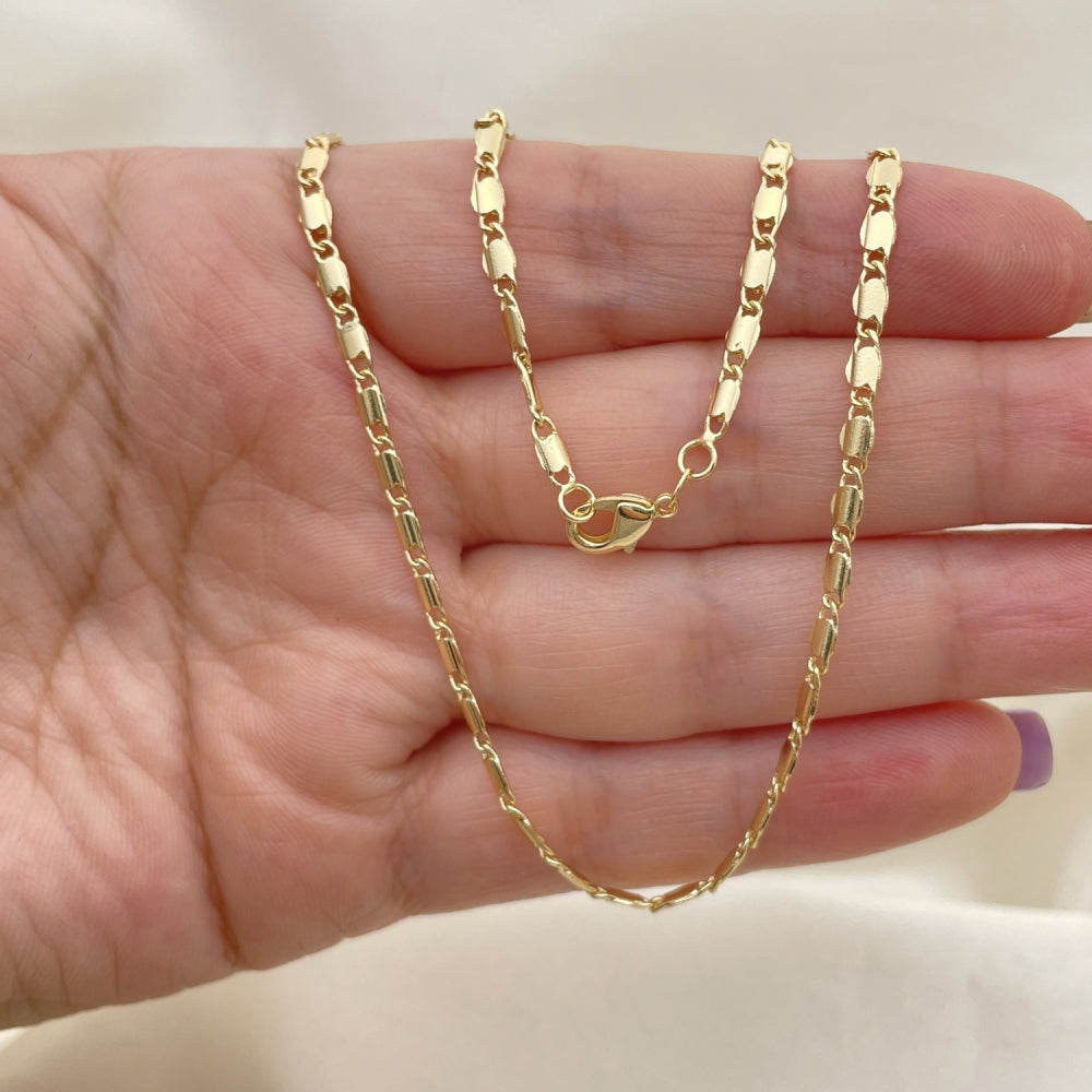 Oro Laminado Basic Necklace, Gold Filled Style Polished, Golden Finish