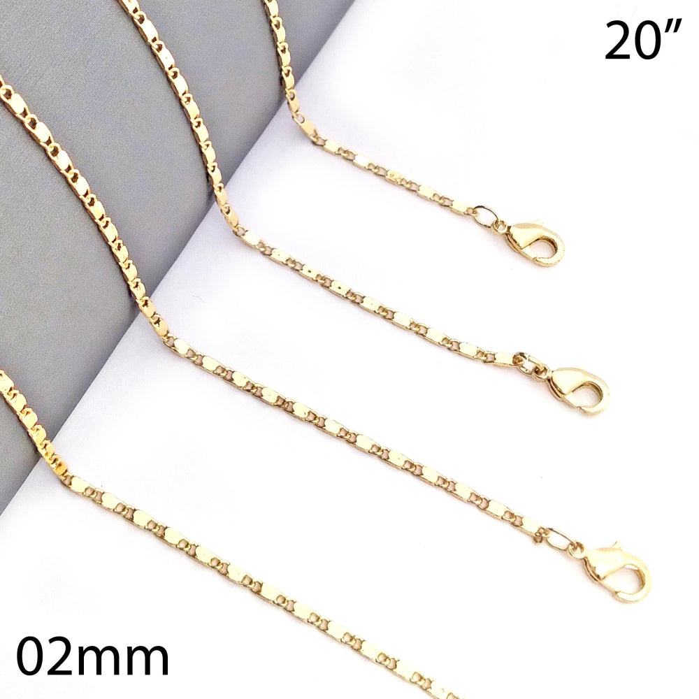 Oro Laminado Basic Necklace, Gold Filled Style Polished, Golden Finish