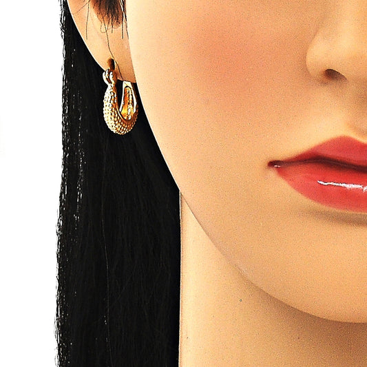 Oro Laminado Small Hoop, Gold Filled Style Polished, Golden Finish