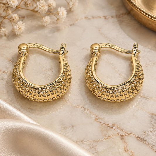 Oro Laminado Small Hoop, Gold Filled Style Polished, Golden Finish