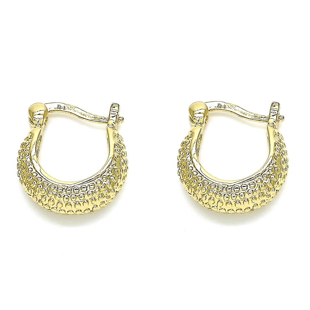 Oro Laminado Small Hoop, Gold Filled Style Polished, Golden Finish