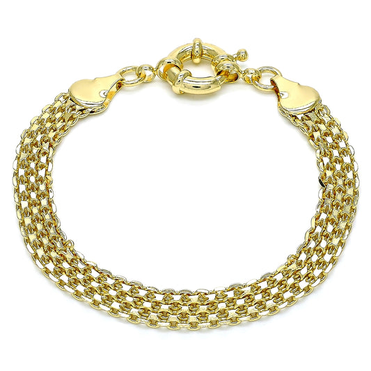 Oro Laminado Basic Bracelet, Gold Filled Style Polished, Golden Finish