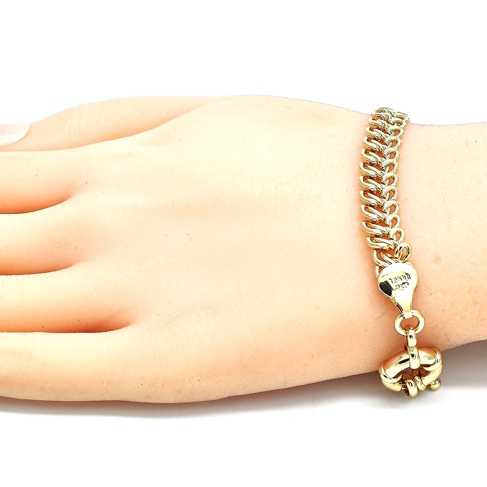 Oro Laminado Basic Bracelet, Gold Filled Style Polished, Golden Finish