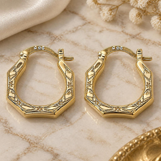 Oro Laminado Small Hoop, Gold Filled Style Polished, Golden Finish