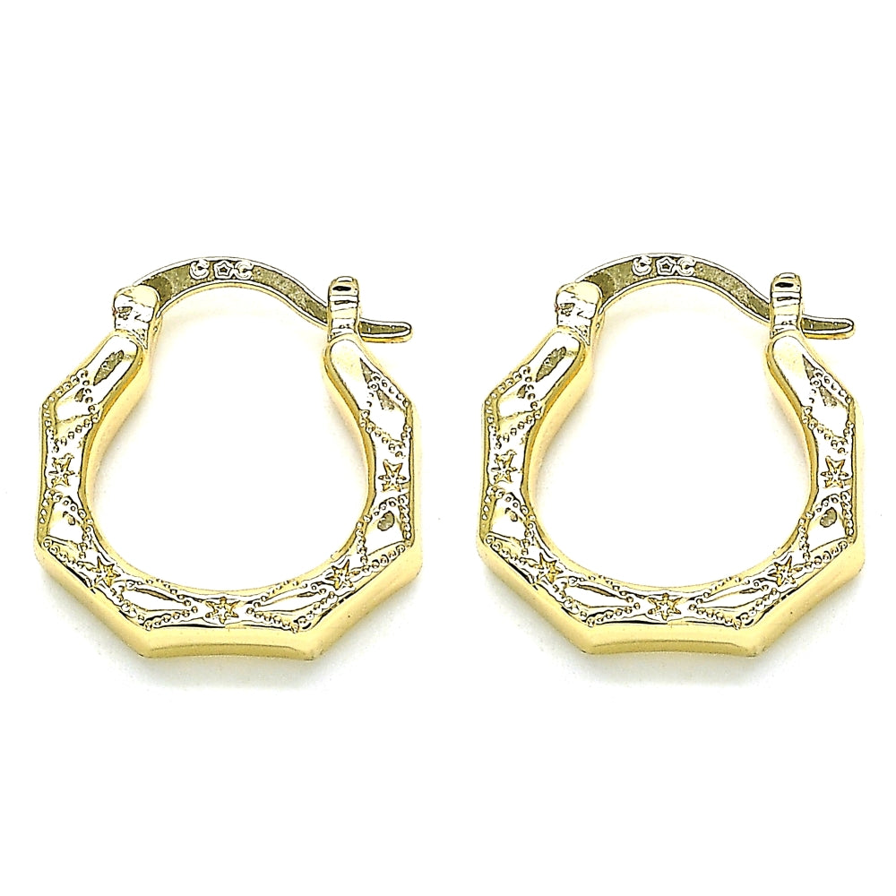 Oro Laminado Small Hoop, Gold Filled Style Polished, Golden Finish