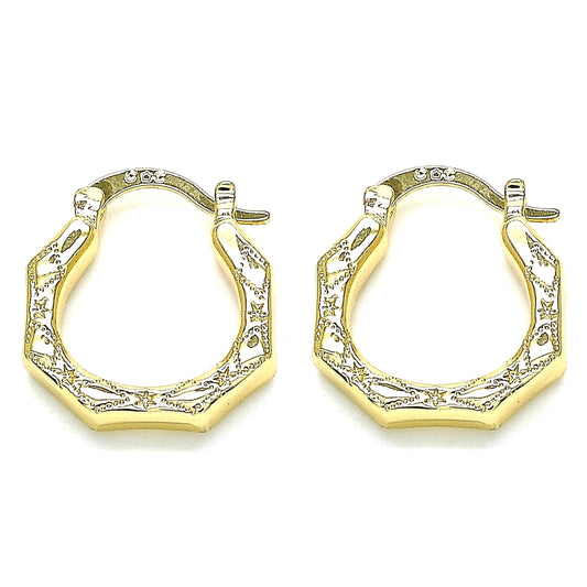 Oro Laminado Small Hoop, Gold Filled Style Polished, Golden Finish