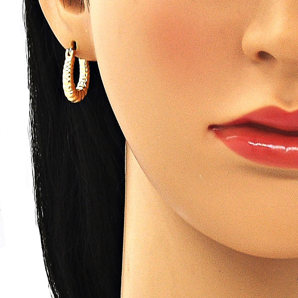 Oro Laminado Small Hoop, Gold Filled Style Polished, Golden Finish