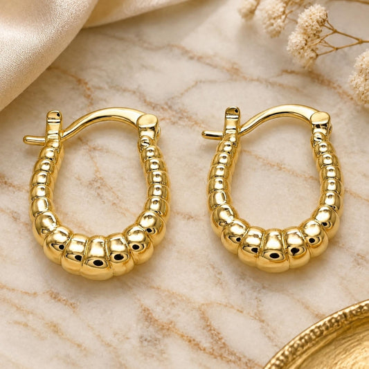 Oro Laminado Small Hoop, Gold Filled Style Polished, Golden Finish