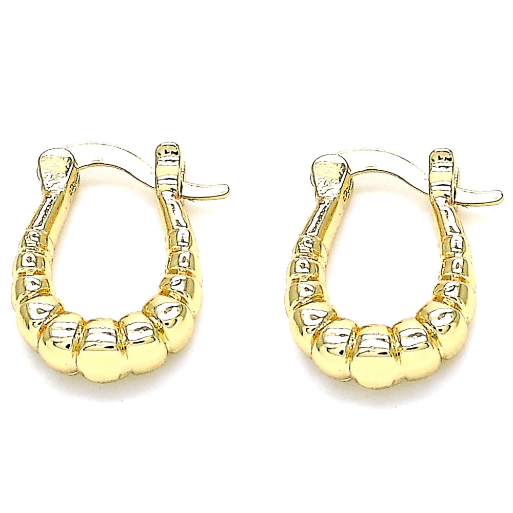 Oro Laminado Small Hoop, Gold Filled Style Polished, Golden Finish