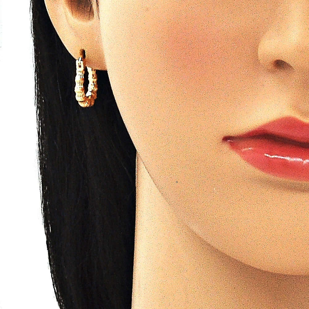 Oro Laminado Small Hoop, Gold Filled Style Polished, Golden Finish