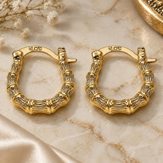 Oro Laminado Small Hoop, Gold Filled Style Polished, Golden Finish