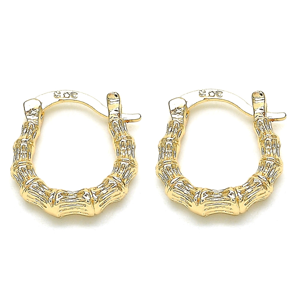 Oro Laminado Small Hoop, Gold Filled Style Polished, Golden Finish