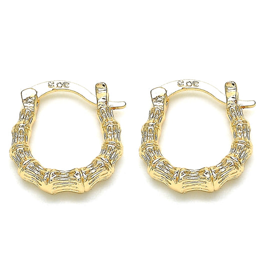Oro Laminado Small Hoop, Gold Filled Style Polished, Golden Finish
