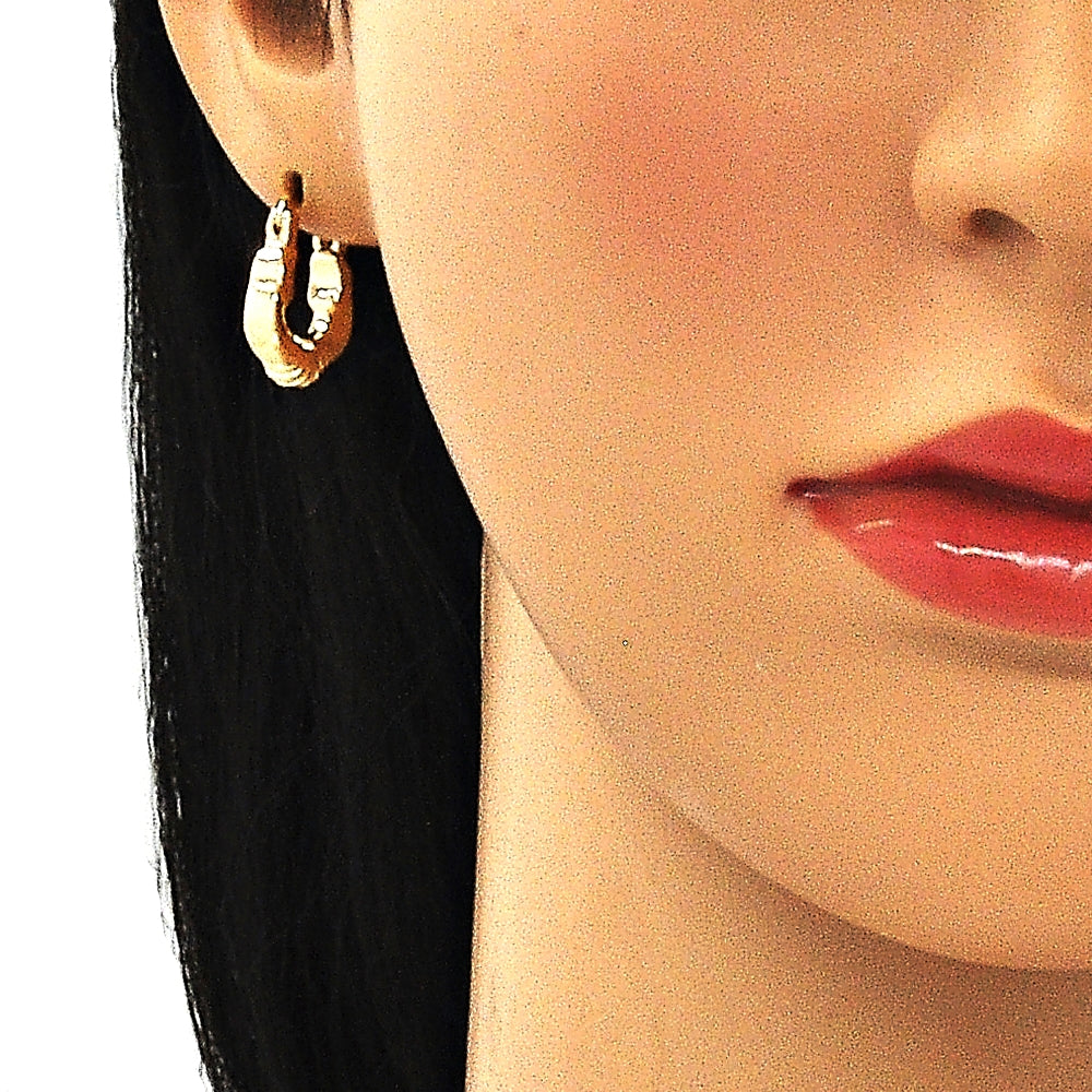 Oro Laminado Small Hoop, Gold Filled Style Polished, Golden Finish
