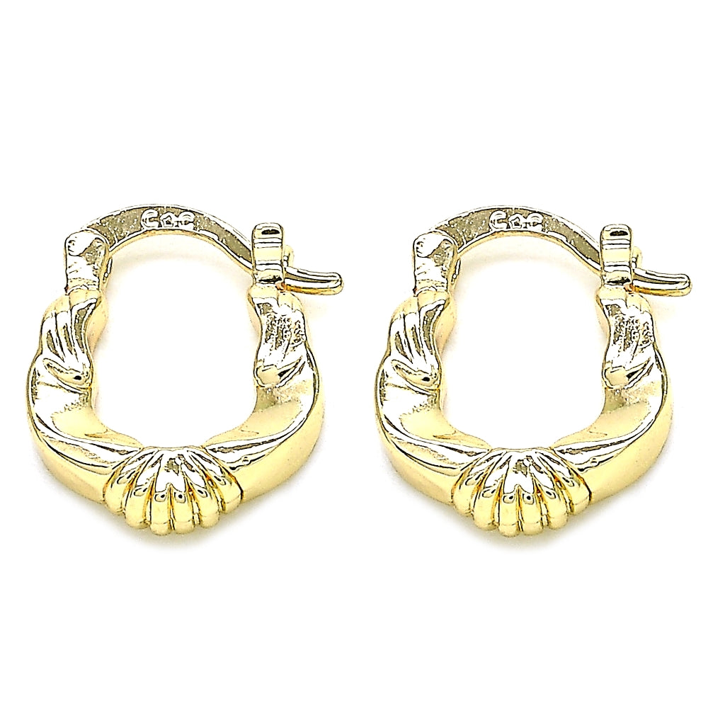 Oro Laminado Small Hoop, Gold Filled Style Polished, Golden Finish