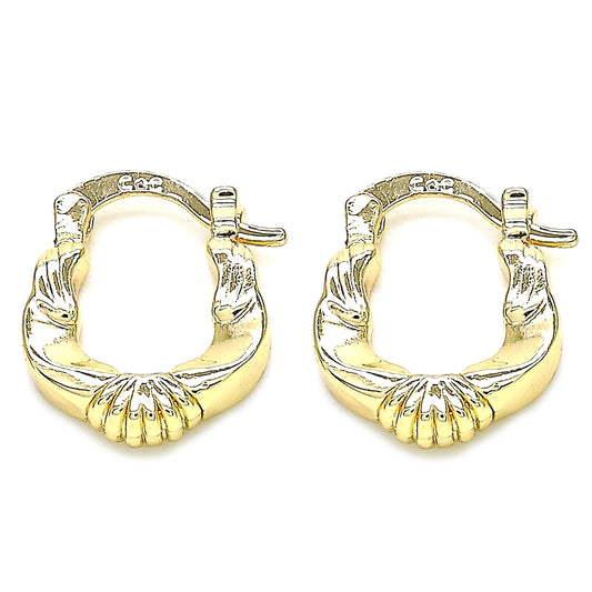 Oro Laminado Small Hoop, Gold Filled Style Polished, Golden Finish