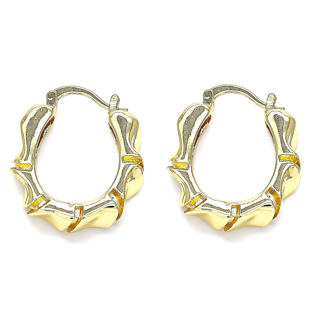 Oro Laminado Small Hoop, Gold Filled Style Polished, Golden Finish