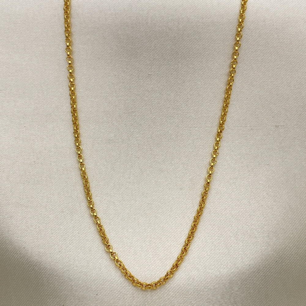 Oro Laminado Basic Necklace, Gold Filled Style Paperclip Design, Polished, Golden Finish