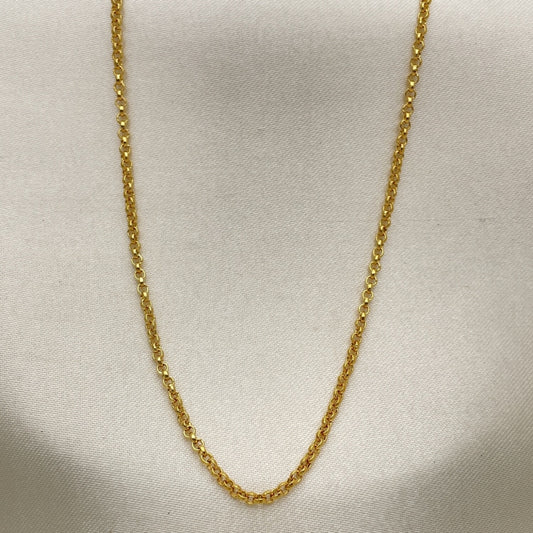 Oro Laminado Basic Necklace, Gold Filled Style Paperclip Design, Polished, Golden Finish