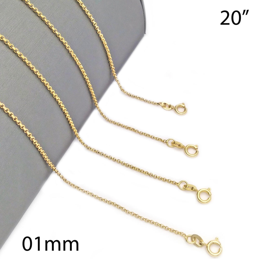 Oro Laminado Basic Necklace, Gold Filled Style Paperclip Design, Polished, Golden Finish