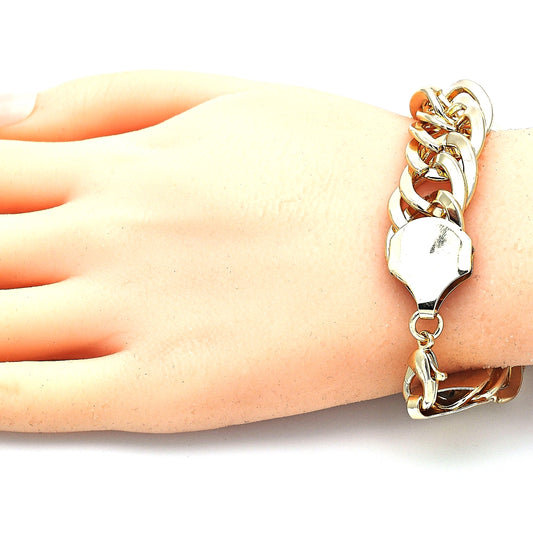 Oro Laminado Basic Bracelet, Gold Filled Style Polished, Golden Finish