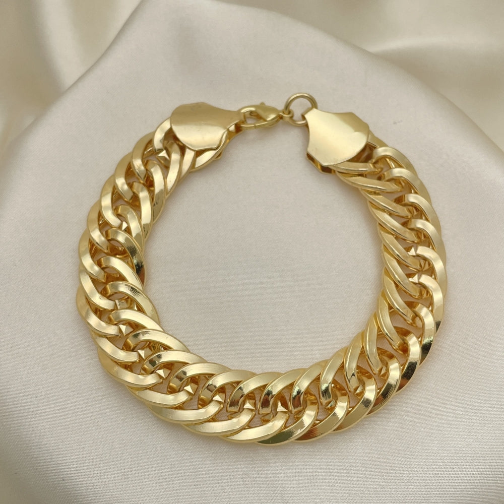 Oro Laminado Basic Bracelet, Gold Filled Style Polished, Golden Finish