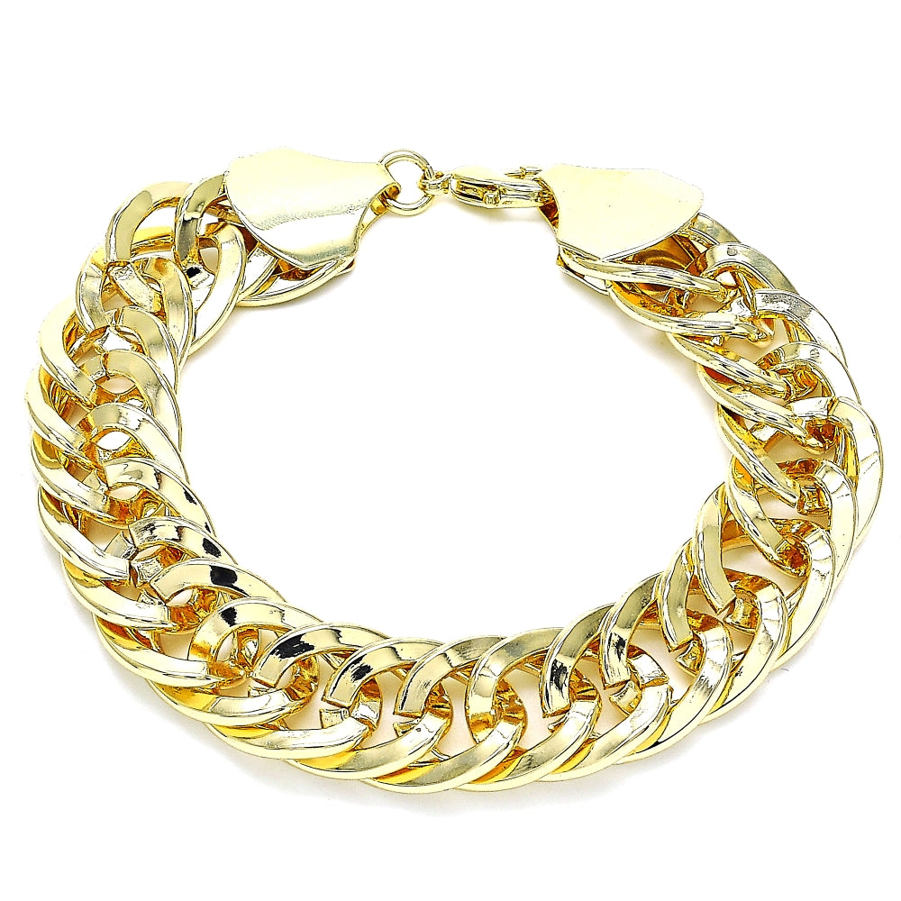 Oro Laminado Basic Bracelet, Gold Filled Style Polished, Golden Finish