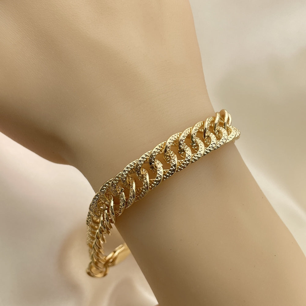Oro Laminado Basic Bracelet, Gold Filled Style Polished, Golden Finish