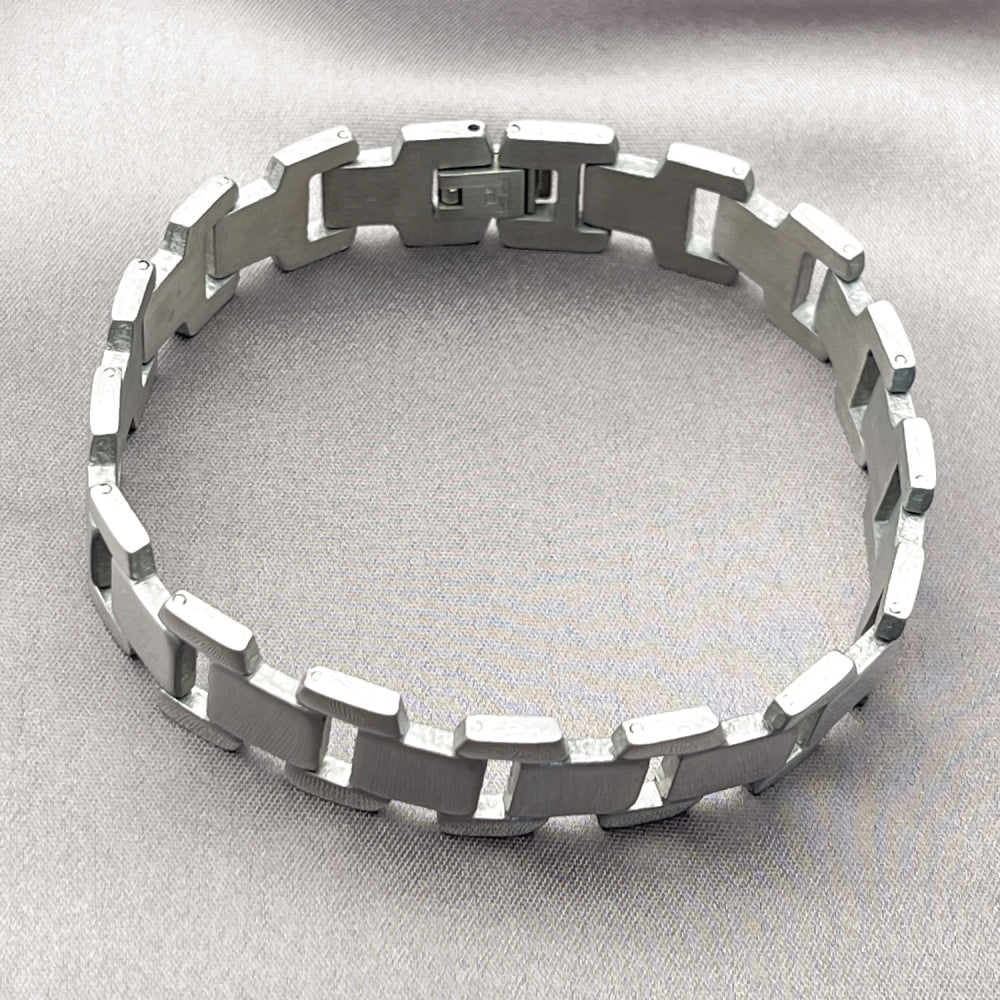 Stainless Steel Solid Bracelet, Polished, Steel Finish