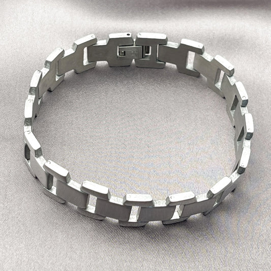 Stainless Steel Solid Bracelet, Polished, Steel Finish