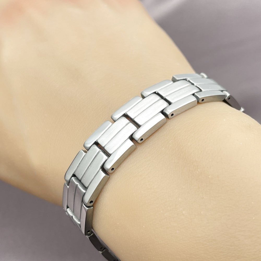 Stainless Steel Solid Bracelet, Polished, Steel Finish