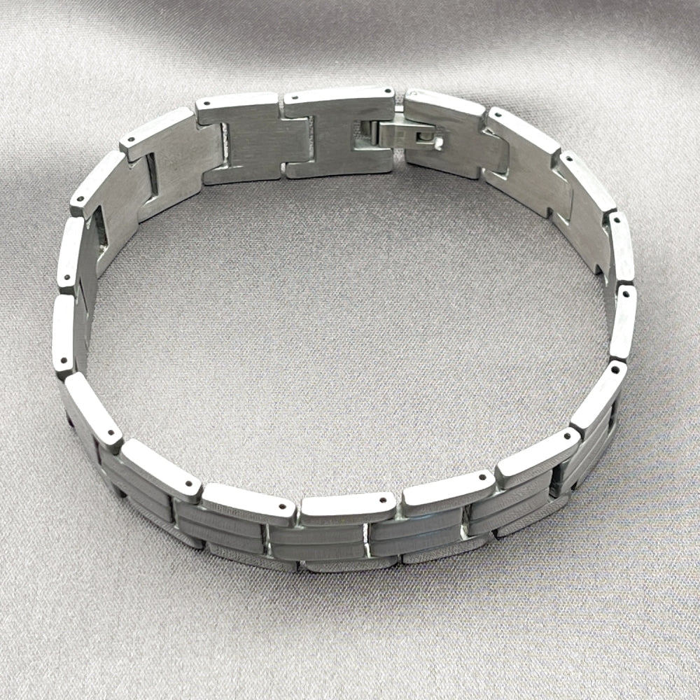Stainless Steel Solid Bracelet, Polished, Steel Finish