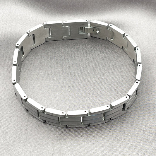 Stainless Steel Solid Bracelet, Polished, Steel Finish