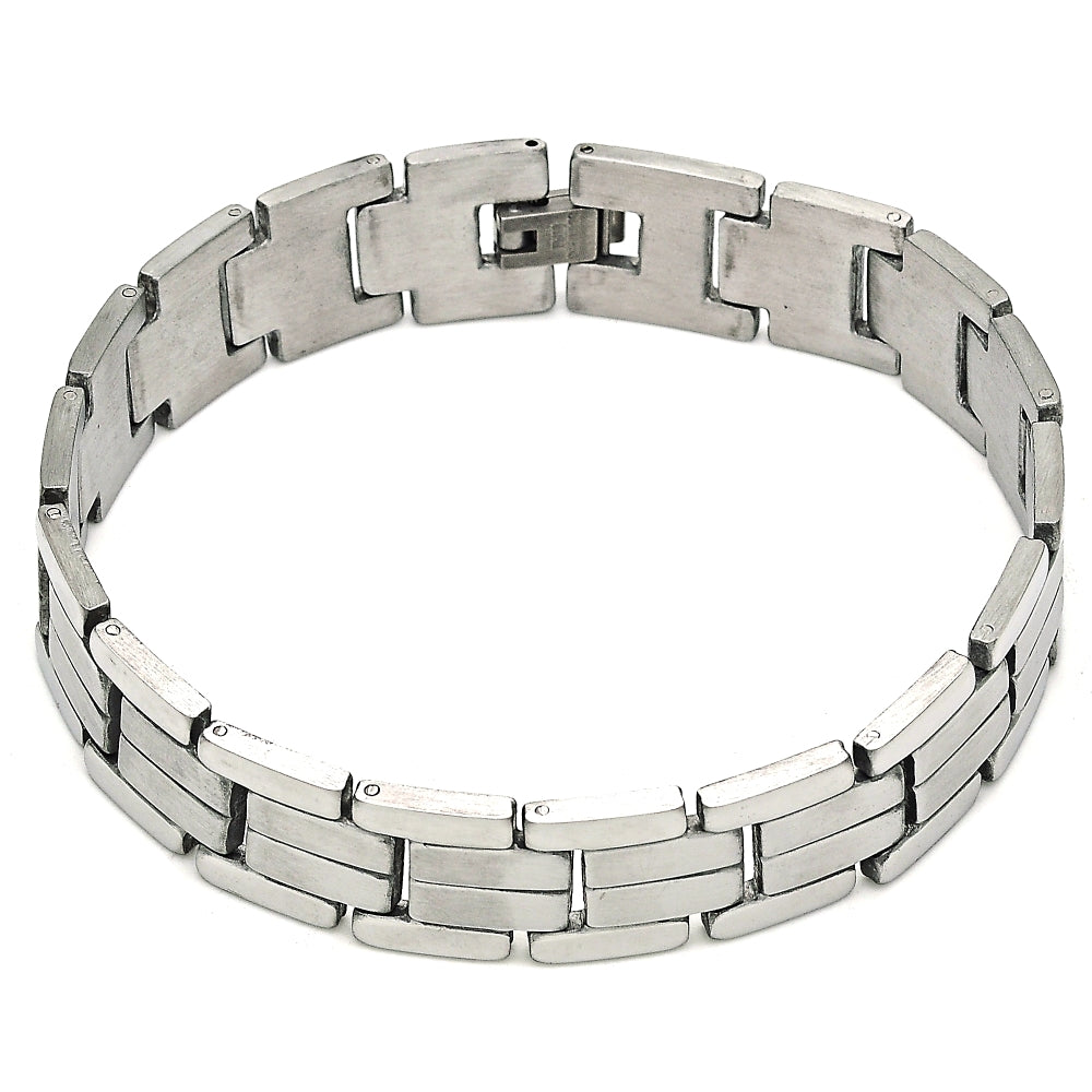 Stainless Steel Solid Bracelet, Polished, Steel Finish