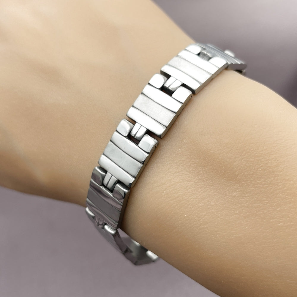 Stainless Steel Solid Bracelet, Polished, Steel Finish