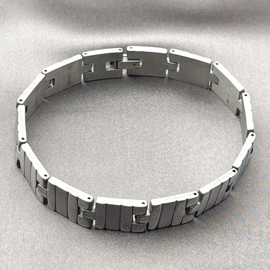 Stainless Steel Solid Bracelet, Polished, Steel Finish