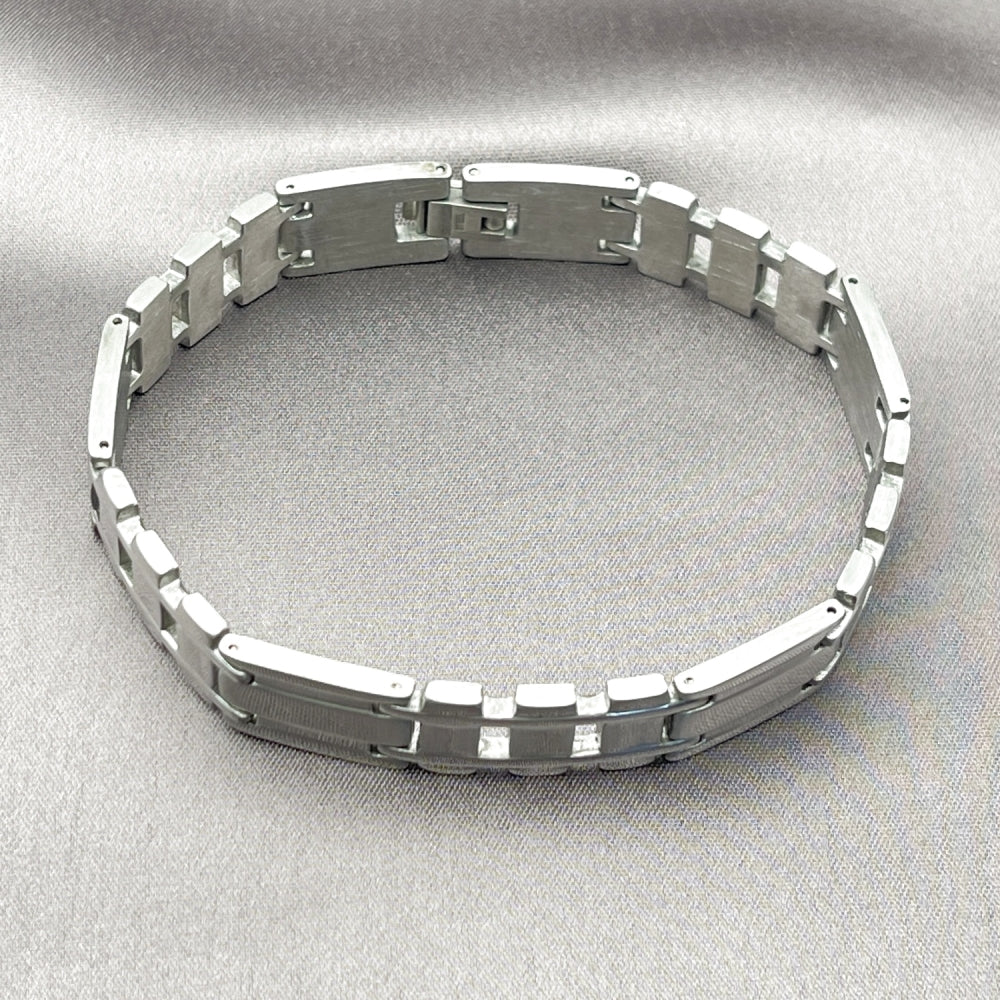 Stainless Steel Solid Bracelet, Polished, Steel Finish