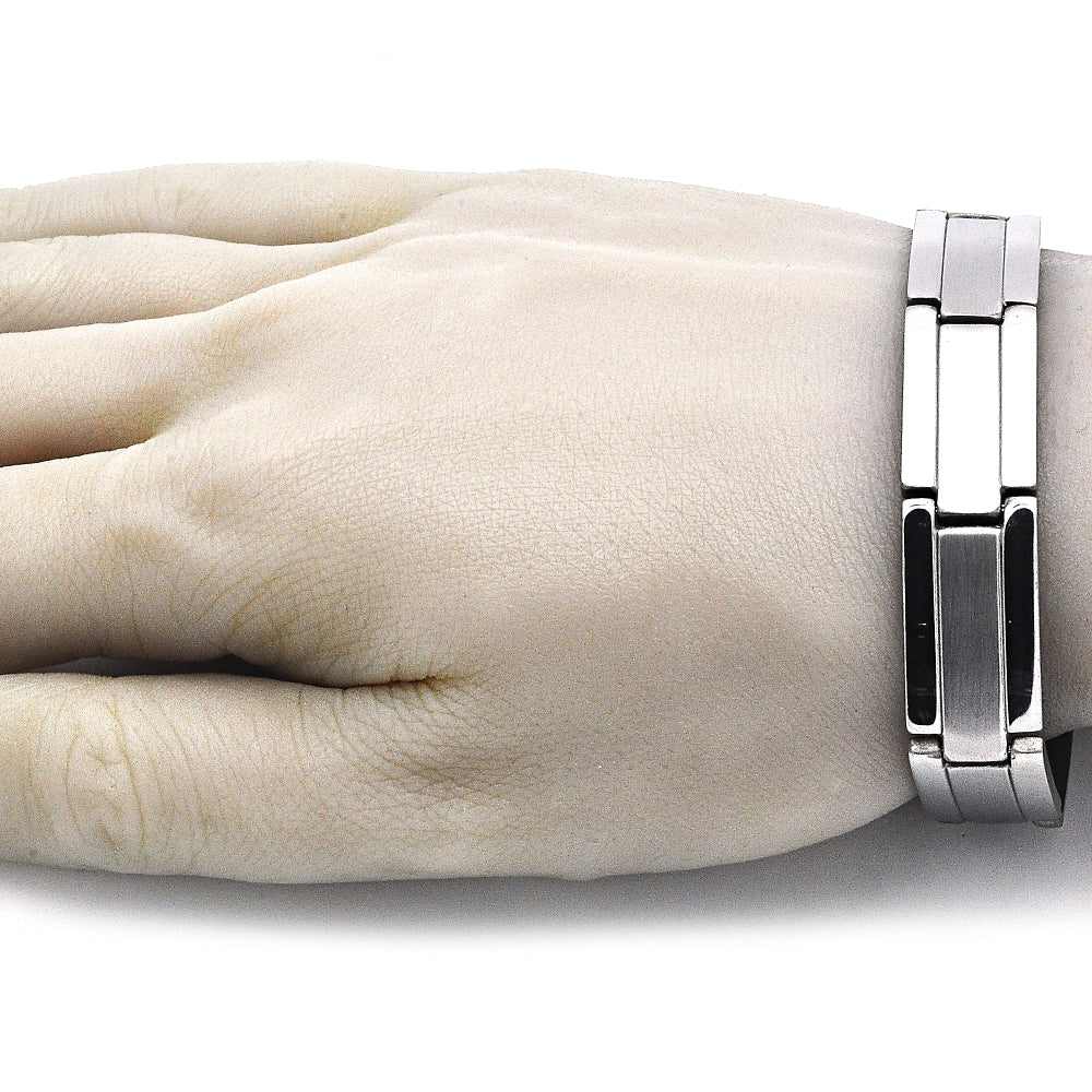 Stainless Steel Solid Bracelet, Polished, Steel Finish