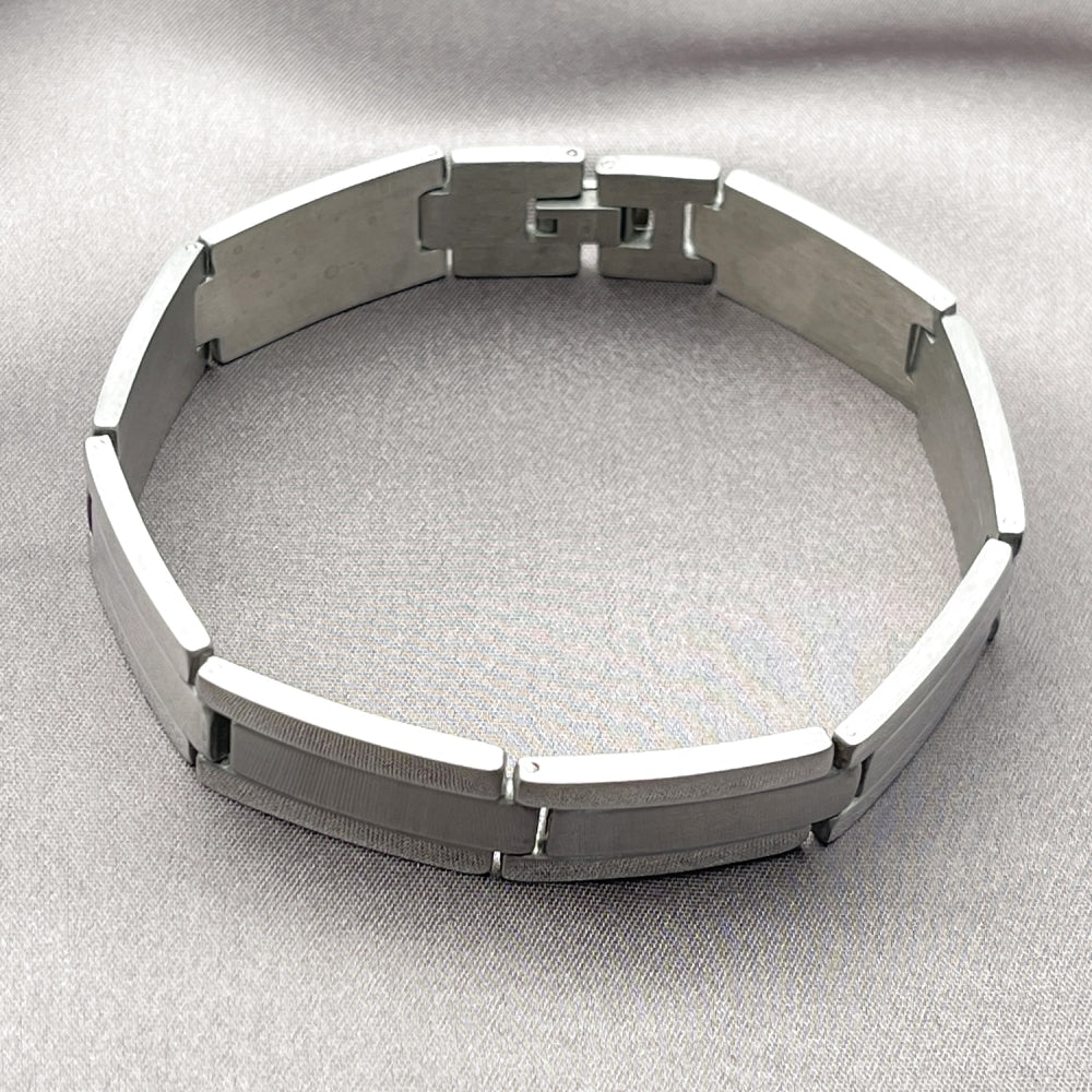 Stainless Steel Solid Bracelet, Polished, Steel Finish