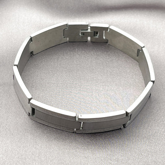 Stainless Steel Solid Bracelet, Polished, Steel Finish