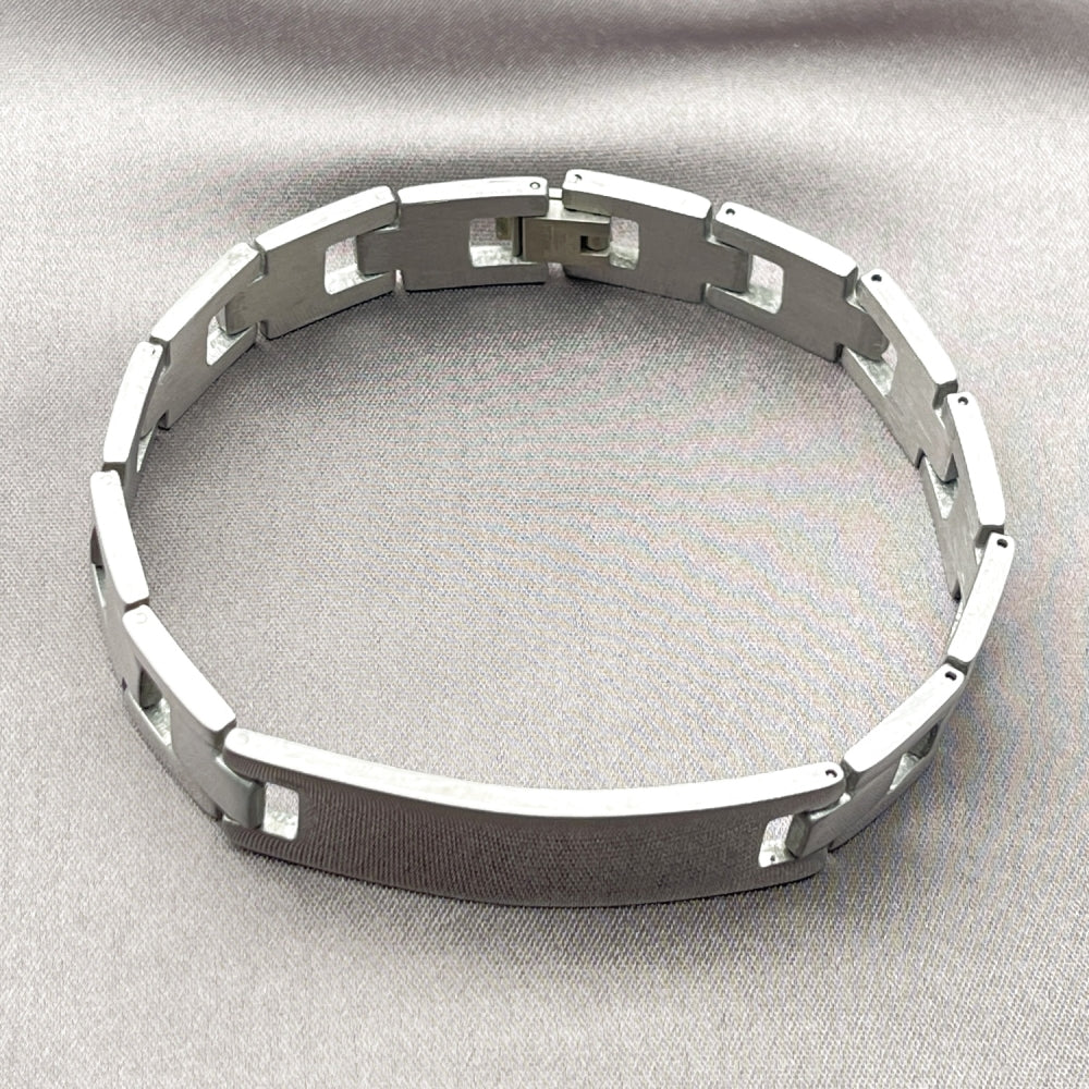 Stainless Steel Solid Bracelet, Polished, Steel Finish
