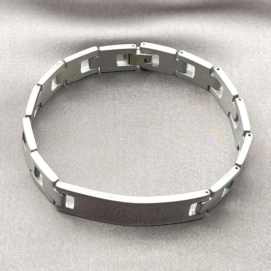 Stainless Steel Solid Bracelet, Polished, Steel Finish